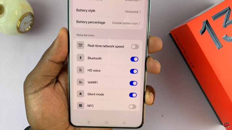 How To Show & Hide Icons In Status Bar On OnePlus 13