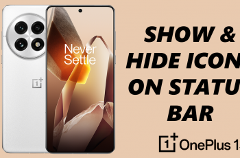 How To Show & Hide Icons In Status Bar On OnePlus 13