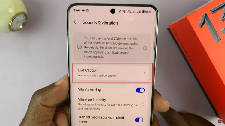 Enable Live Captions On OnePlus 13