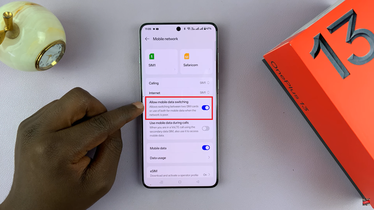 Enable 'Mobile Data Switching' On OnePlus 13