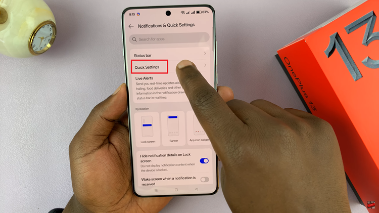 Allow Quick Settings On Lock Screen Of OnePlus 13
