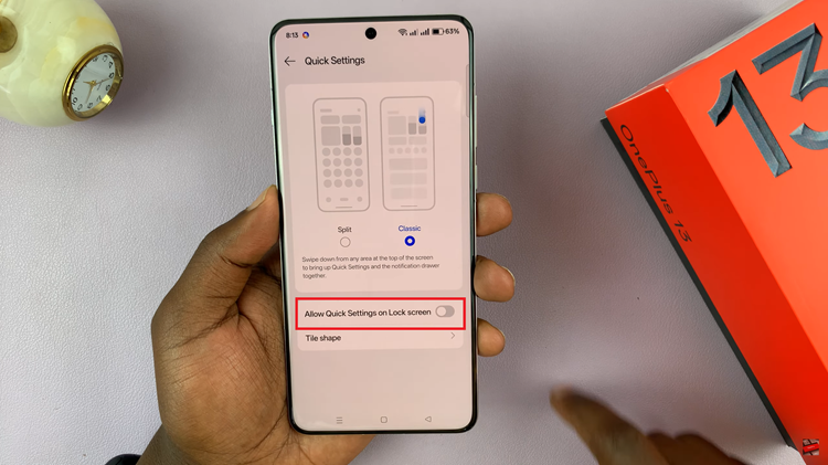 Block Quick Settings On Lock Screen Of OnePlus 13