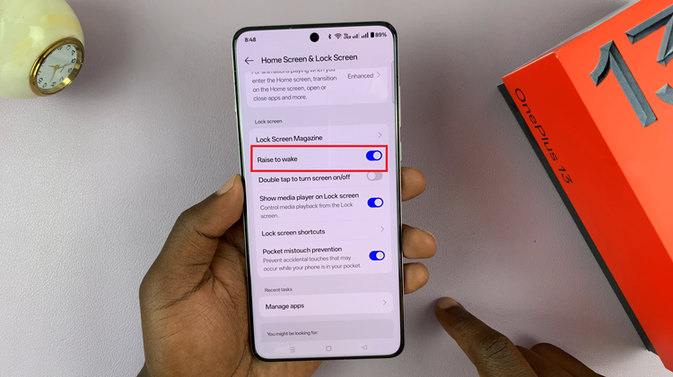 Enable 'Raise To Wake' Screen On OnePlus 13