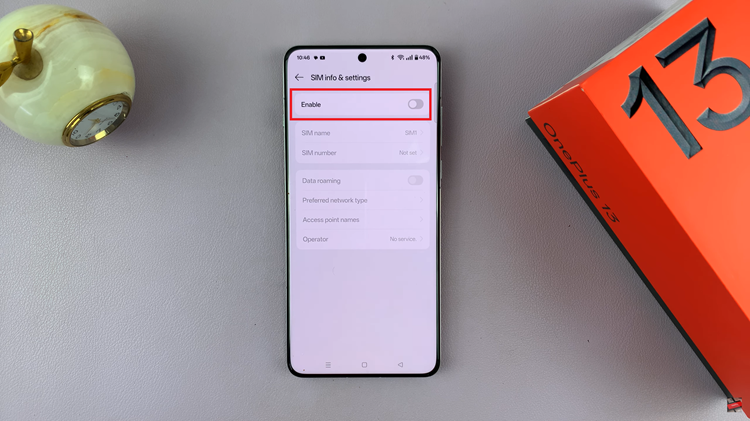 Disable SIM Card On OnePlus 13