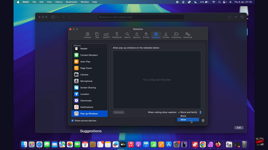 How To Disable Pop Up Blocker On Mac