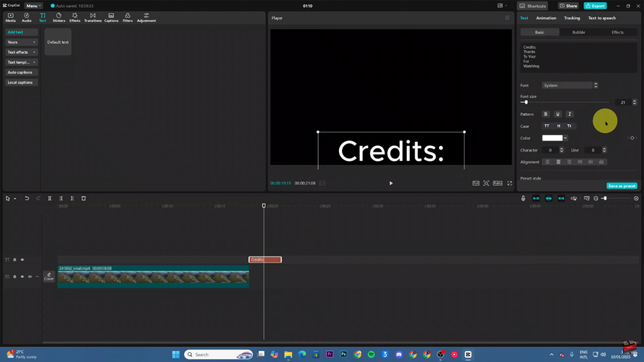 How To Make Scrolling Credits In CapCut PC