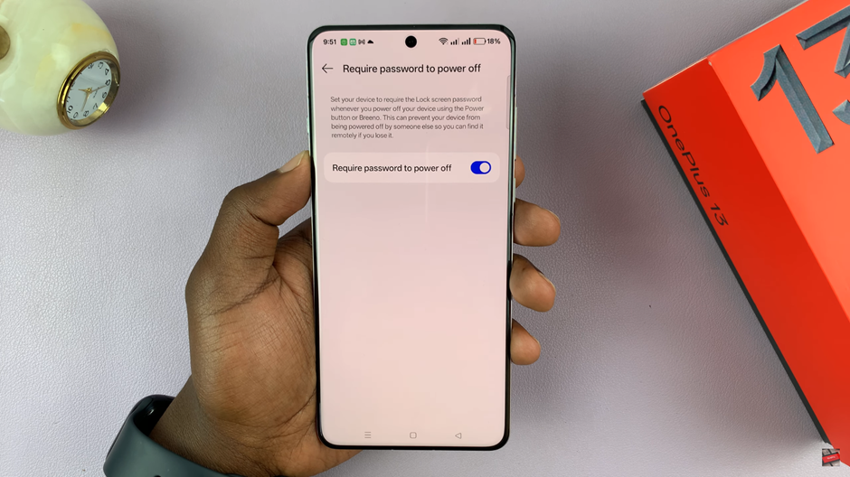 How To Enable Require Password Before Shutdown On OnePlus 13