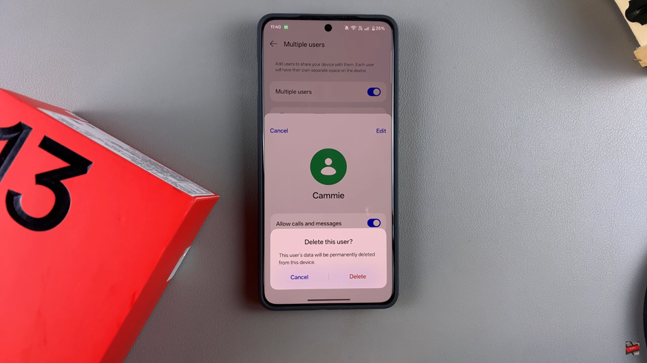 How To Delete User Account From OnePlus 13