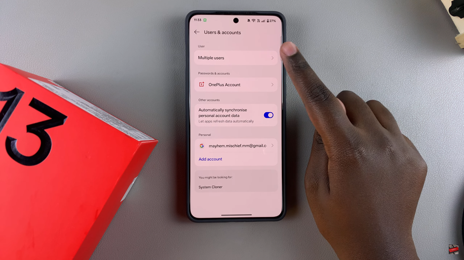 How To Add User Account To OnePlus 13