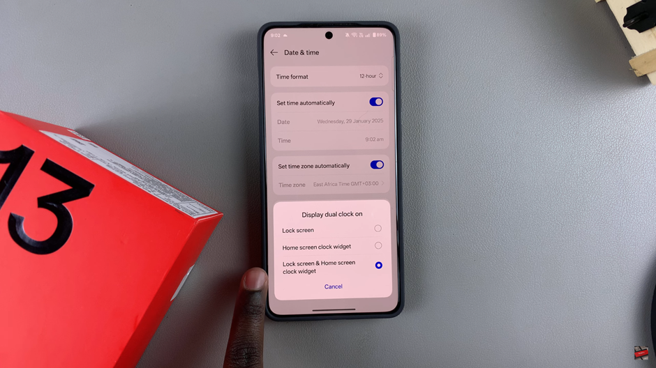 How To Enable / Disable Dual Clock On OnePlus 13