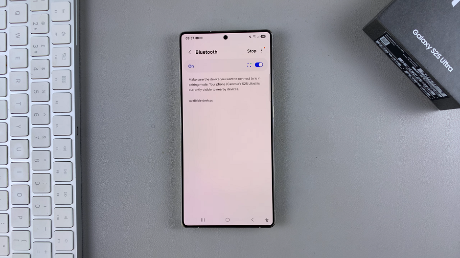 Turn ON Bluetooth On Galaxy S25