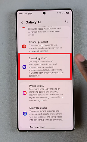Browsing Assist On Galaxy S25