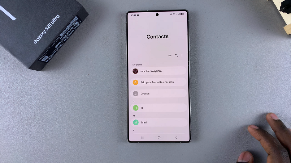 Contacts App On Galaxy S25