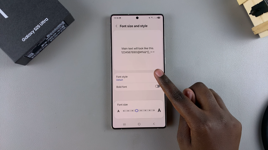 How To Change Font Style On Samsung Galaxy S25