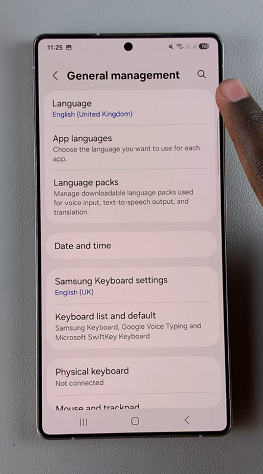 Language Settings On Galaxy S25