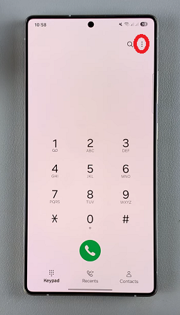 3-Dot Menu On S25 Keypad