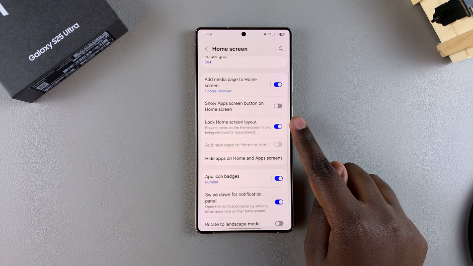 How To Lock Home Screen Layout On Galaxy S25