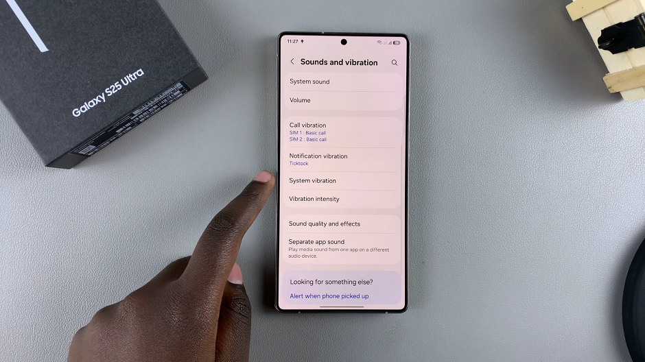 System Vibration On Galaxy S25