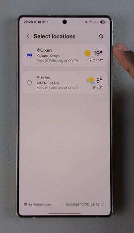 Weather Widget Locations