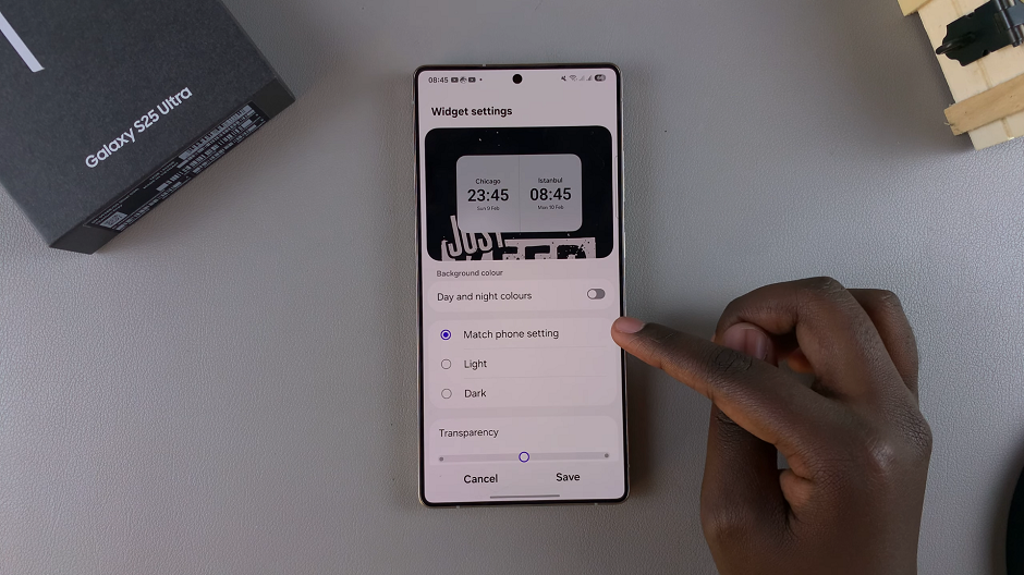 How To Choose Day and Night Colours On Dual Clock Widget Of Galaxy S25