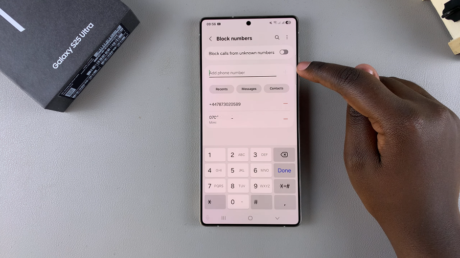 Block Phone Number / Contact On Galaxy S25