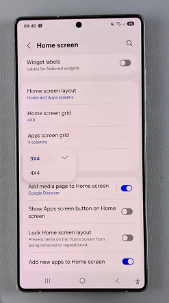 Change Grid Size Of Home Screen Folder On Galaxy S25