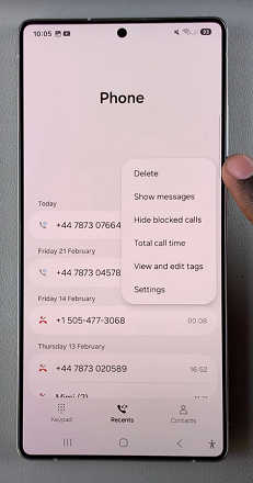 How To Delete Call Log History On Galaxy S25