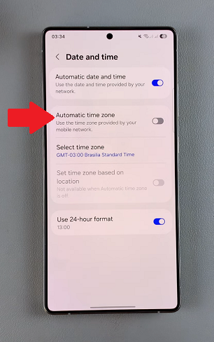 How To Disable Automatic Time Zone On Galaxy S25