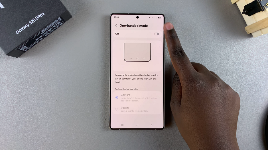 Disable One Handed Mode On Galaxy S25