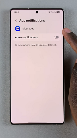 How To Allow Messages Notifications On Galaxy S25