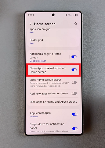 How To Show Apps Screen Button From Home Screen On Galaxy S25