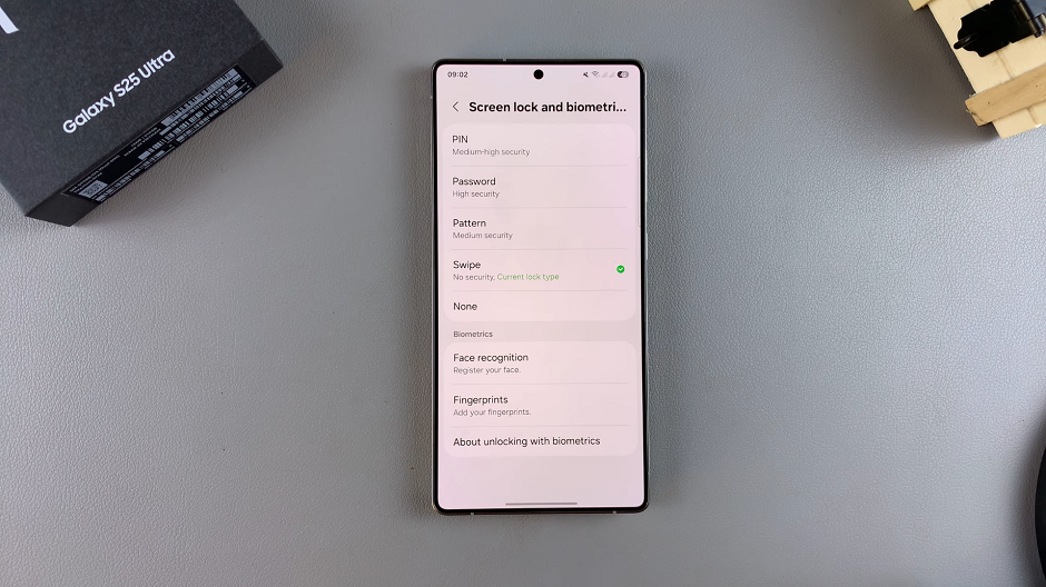 How To Set Screen Lock Type To PIN, Password / Pattern On Galaxy S25