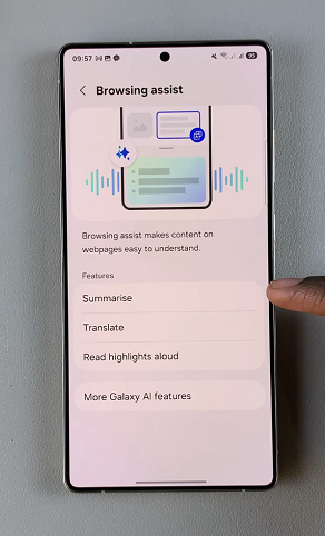 How To Summarize Web Pages On Galaxy S25