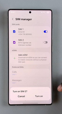 How To Turn ON SIM Card On Galaxy S25
