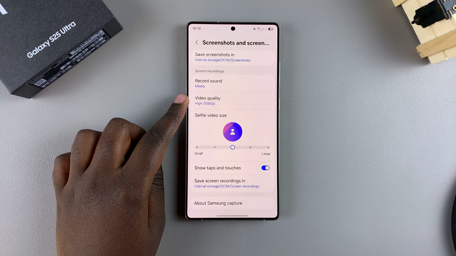 How To Change Video Quality For Screen Recordings On Galaxy S25