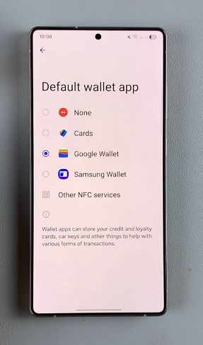 Change Default Wallet App On Galaxy S25