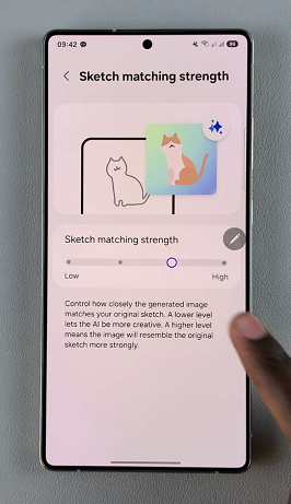 How To Set Sketch Matching Strength On Galaxy S25 Ultra