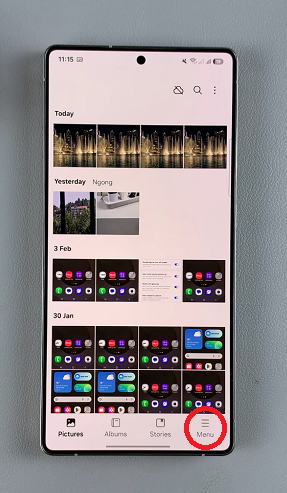 Gallery App Menu