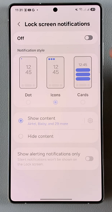 Disable Lock Screen Notifications On Galaxy S25