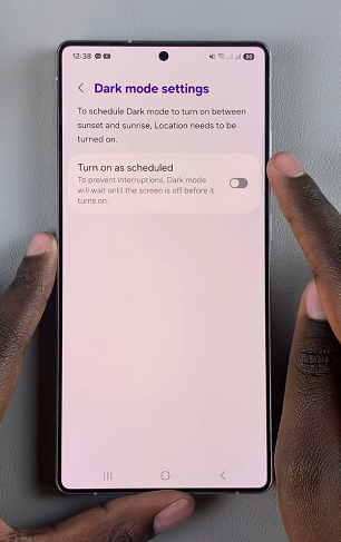 How To Schedule Dark Mode On Galaxy S25