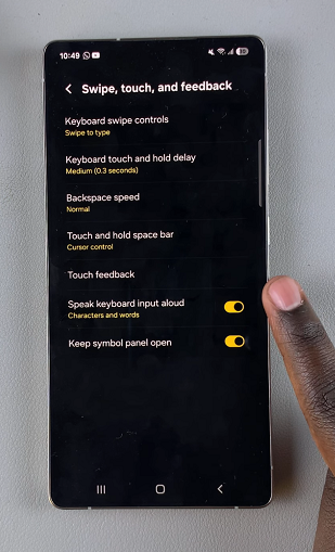 How To Disable Speak Keyboard Input Aloud On Galaxy S25