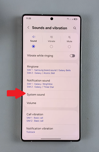 System Sound On galaxy S25