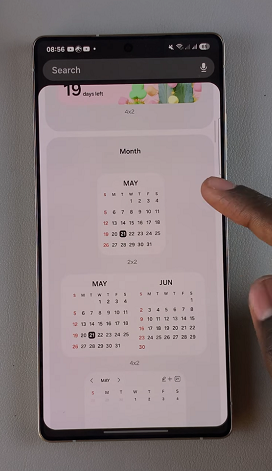 Calendar Widget On Galaxy S25