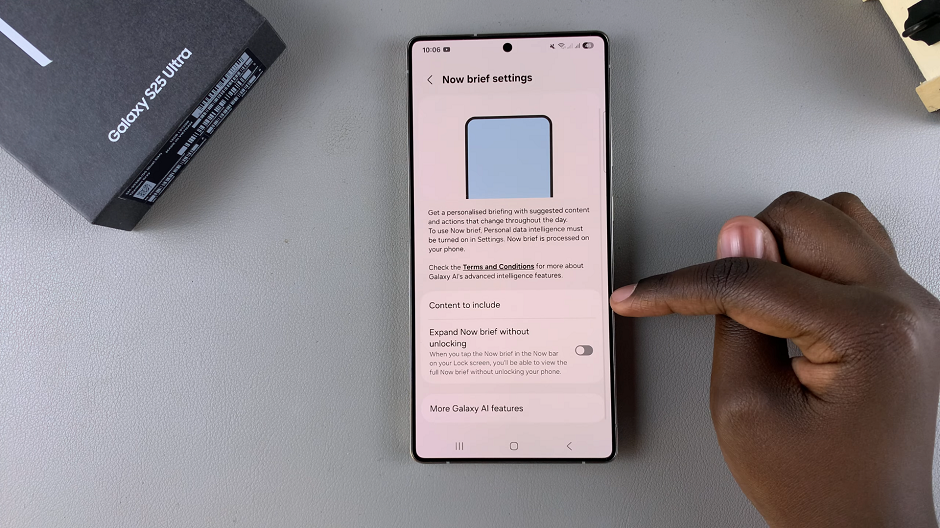How To Customize Now Brief On Galaxy S25