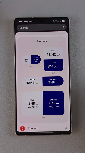 How To Add Dual Clock Widget To Home Screen Of Galaxy S25