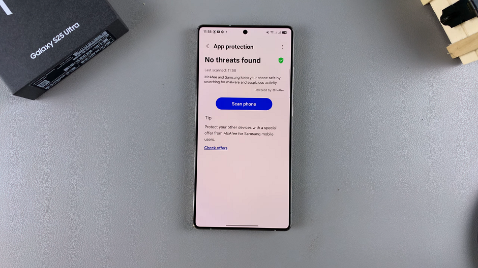 Scan For Viruses On Samsung Galaxy S25 Ultra