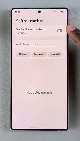 Block Calls From Unknown Numbers On Galaxy S25