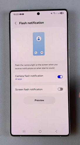 How To Enable Camera Flash Notifications On Galaxy S25
