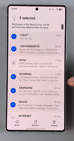 Restore Deleted Text Messages On Galaxy S25