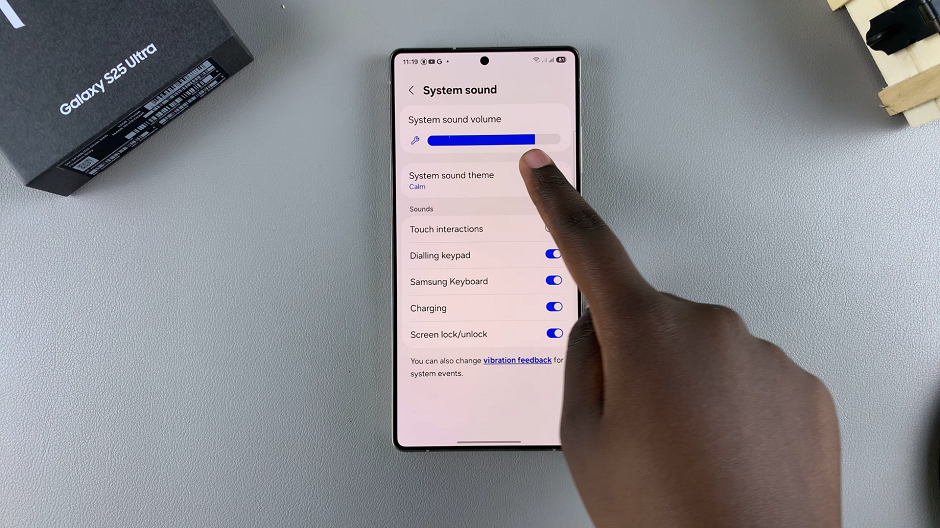 Adjust System Sound Volume On Galaxy S25